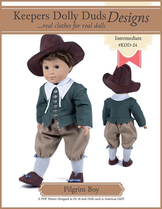 Pilgrim Boy 18" Doll Clothes Pattern