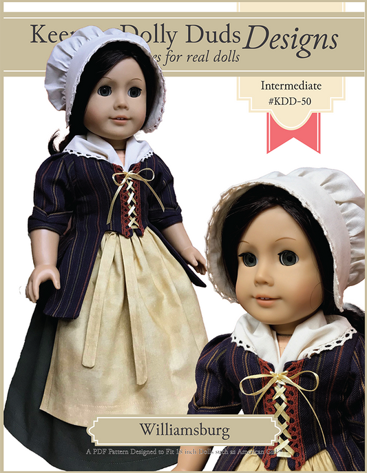 Williamsburg 18" Doll Clothes Pattern
