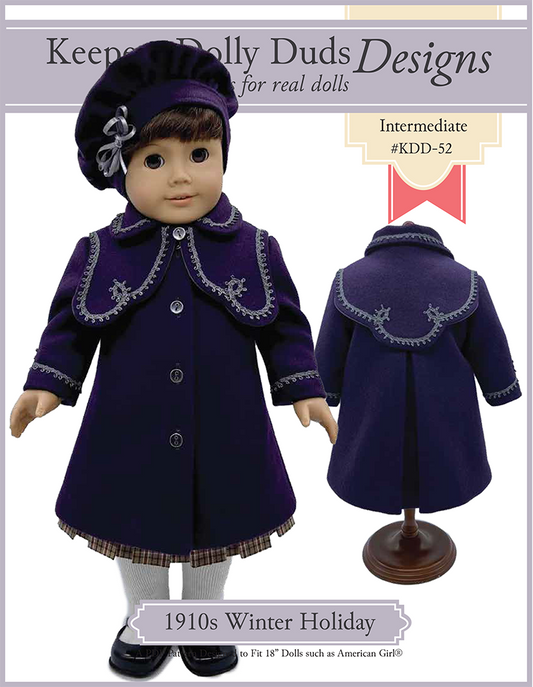 1910s Winter Holiday 18" Doll Clothes Pattern
