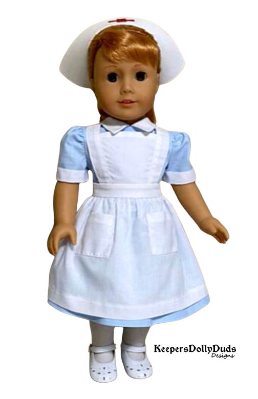 1940s Nursing Student 18" Doll Clothes Pattern