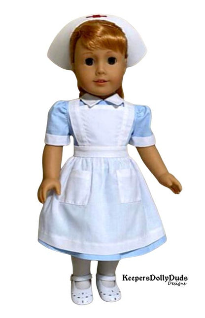 1940s Nursing Student 18" Doll Clothes Pattern