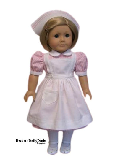 1940s Nursing Student 18" Doll Clothes Pattern