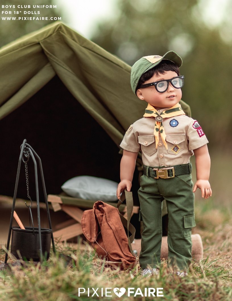 Boys Club Uniform 18" Doll Clothes Pattern