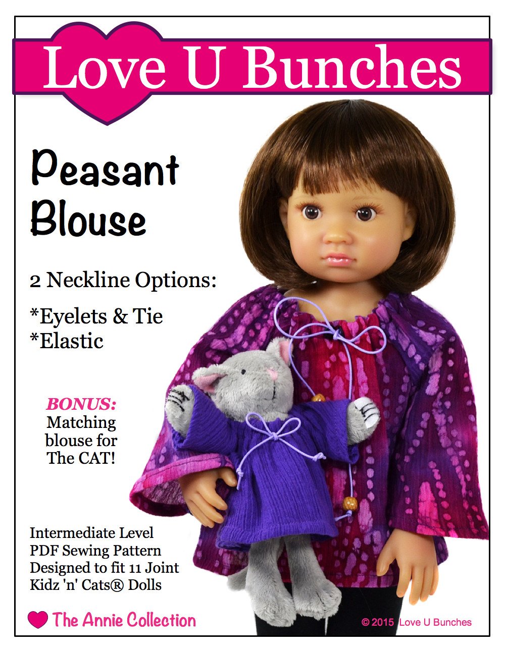 Peasant Blouse for Kidz N Cats Dolls & The Cat