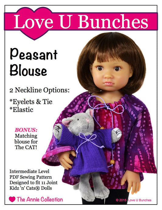 Peasant Blouse for Kidz N Cats Dolls & The Cat