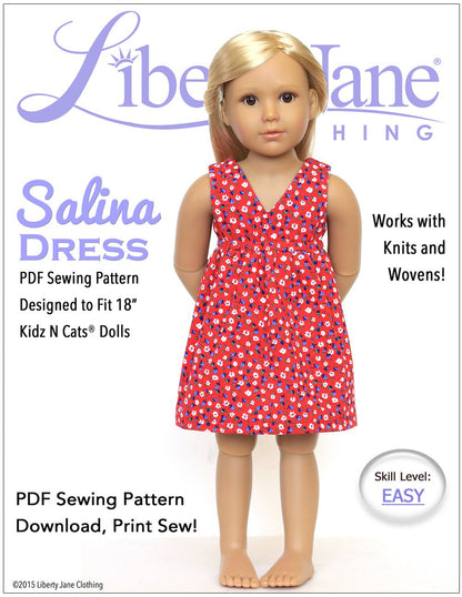 Salina Dress Pattern for Kidz N Cats Dolls