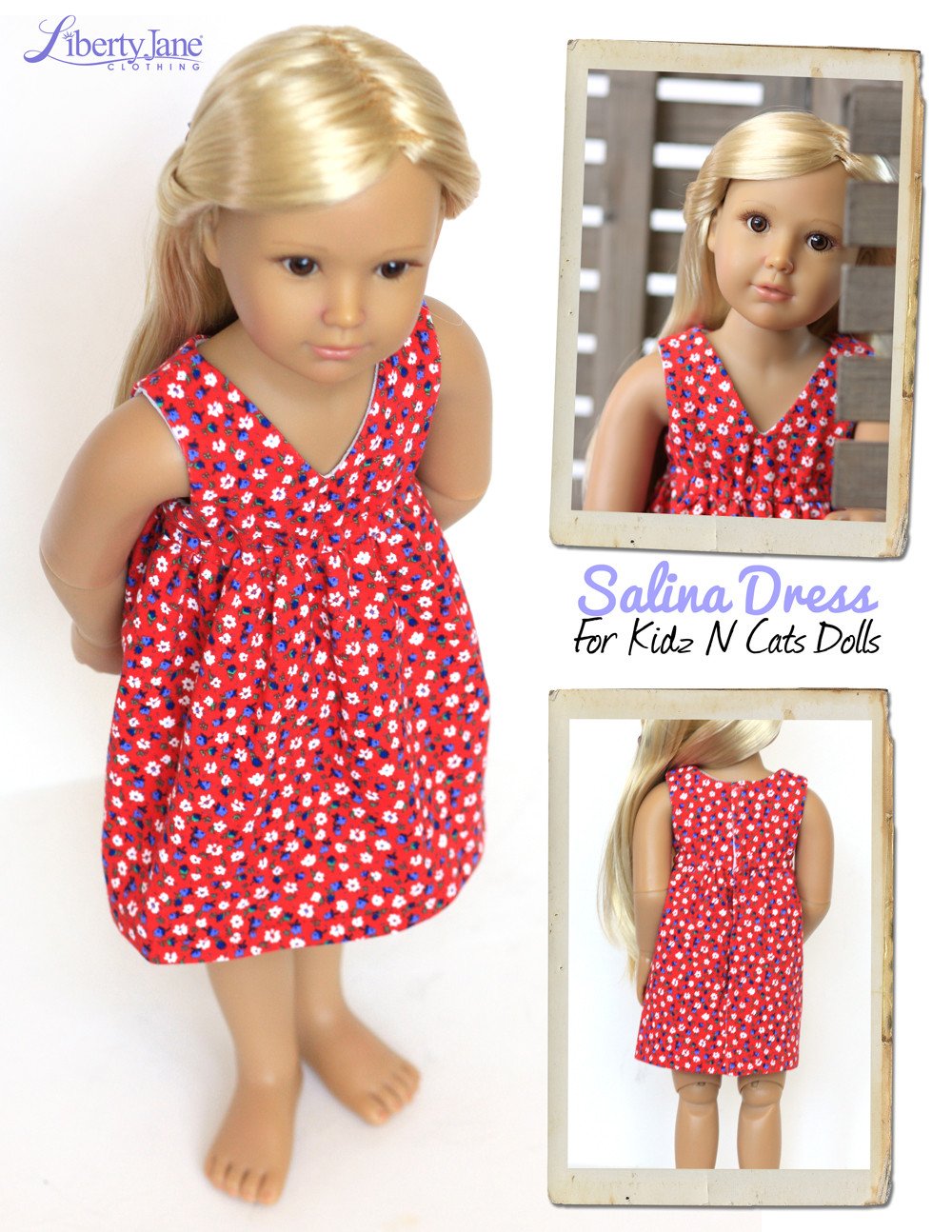 Salina Dress Pattern for Kidz N Cats Dolls