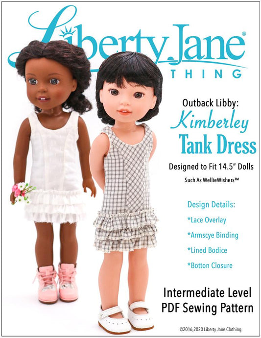 Kimberley Tank Dress 14.5" Doll Clothes Pattern