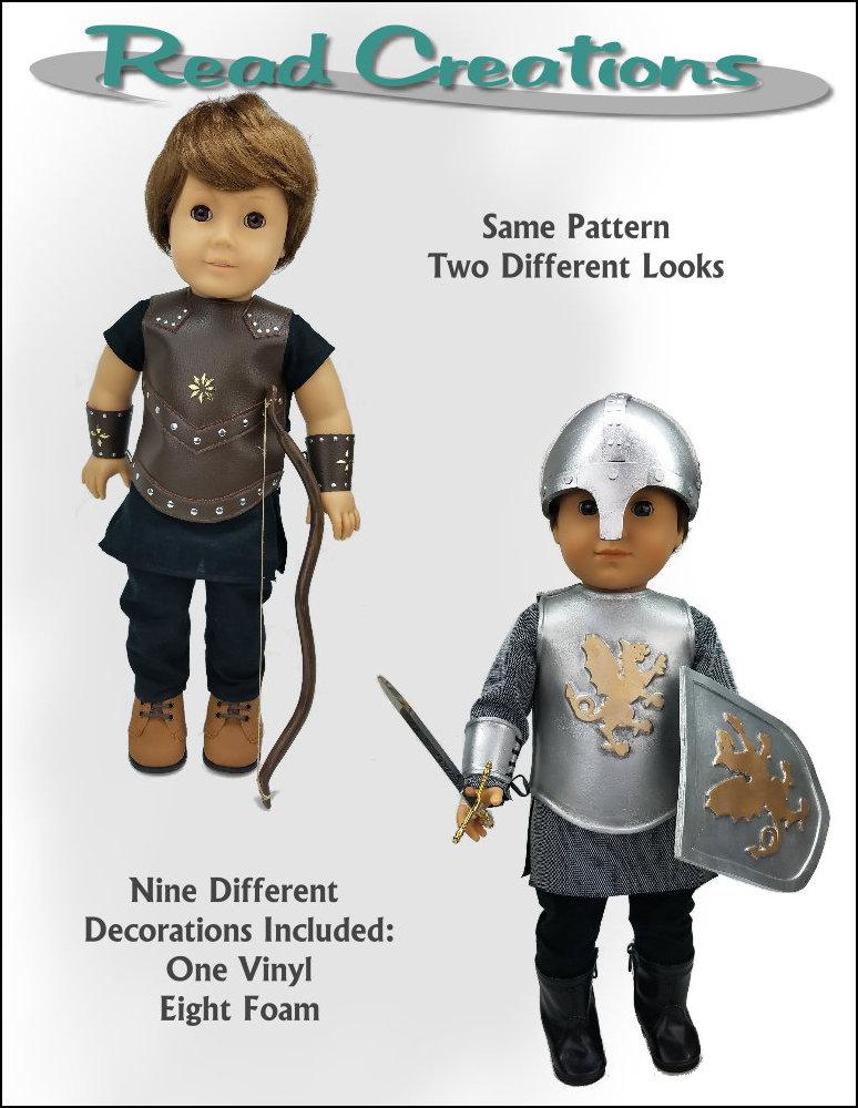 Knight's Armor 18" Doll Clothes Pattern