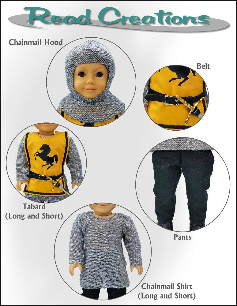 Knight's Garment 18" Doll Clothes Pattern