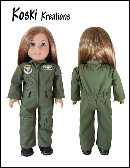 Flight Suit 18" Doll Clothes Pattern