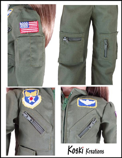 Flight Suit 18" Doll Clothes Pattern