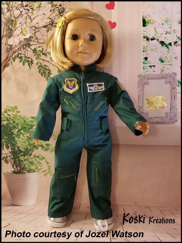 Flight Suit 18" Doll Clothes Pattern