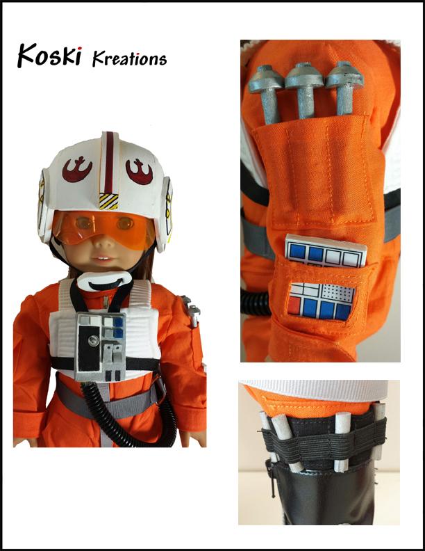 Galactic Pilot 18" Doll Clothes Pattern