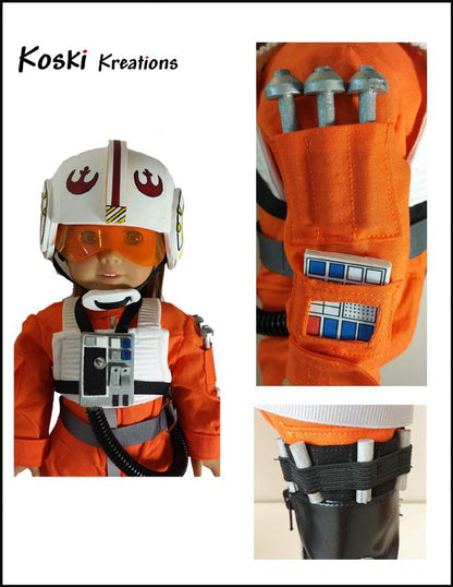 Galactic Pilot 18" Doll Clothes Pattern