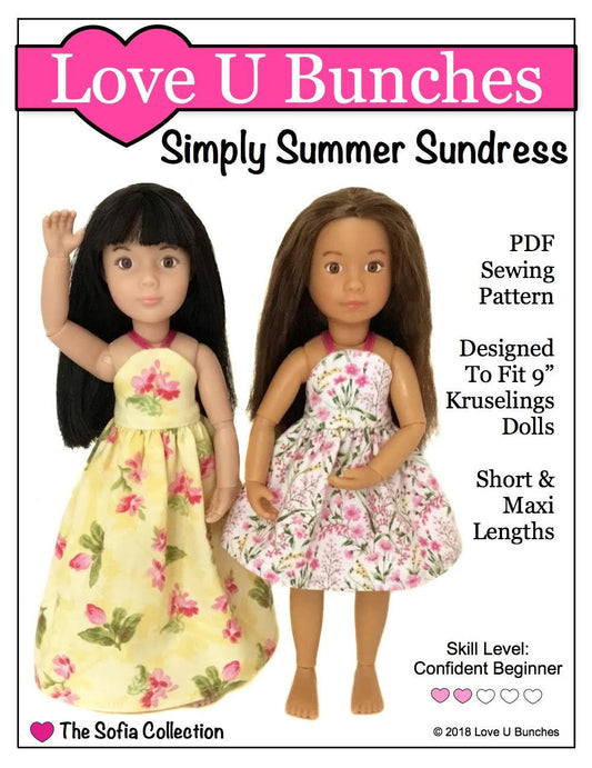 Simply Summer Sundress Pattern for Kruselings Dolls