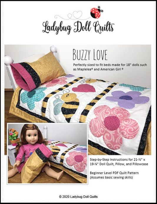 Buzzy Love 18" Doll Quilt Pattern
