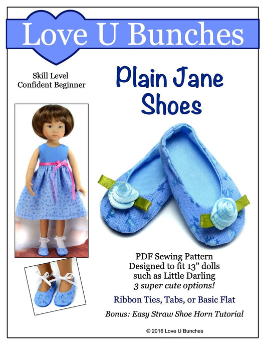 Plain Jane Shoes for Little Darling Dolls