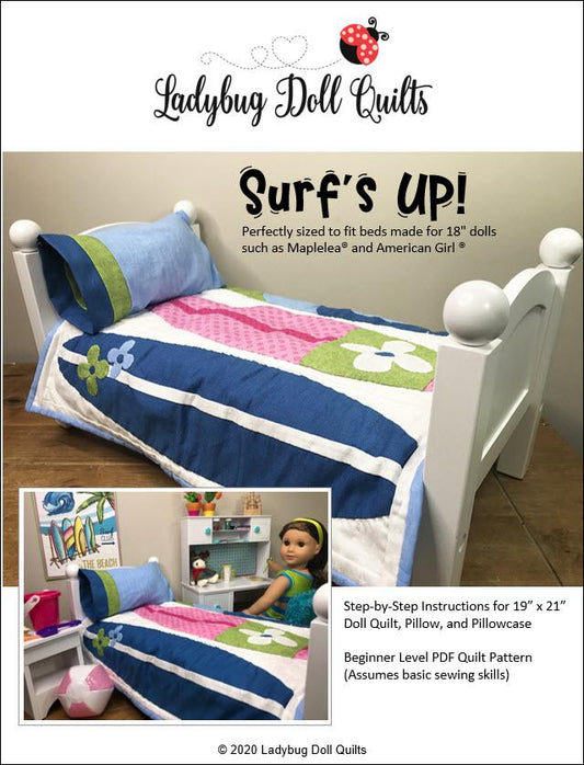 Surf's Up! 18" Doll Quilt Pattern