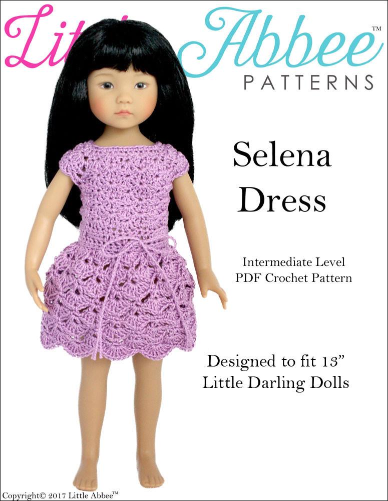 Selena Dress Pattern for Little Darling Dolls