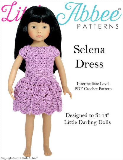 Selena Dress Pattern for Little Darling Dolls
