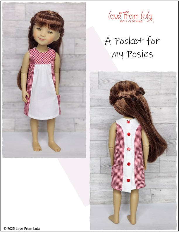 A Pocket For My Posies 14.5-15" Doll Clothes Pattern