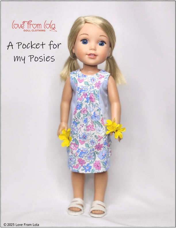 A Pocket For My Posies 14.5-15" Doll Clothes Pattern