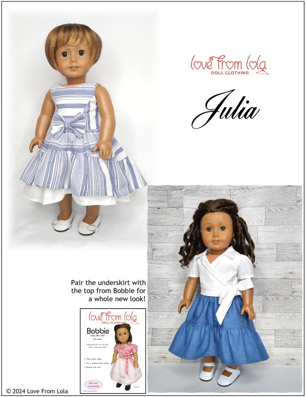 Julia 18" Doll Clothes Pattern