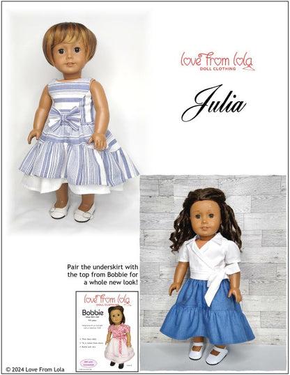 Julia 18" Doll Clothes Pattern
