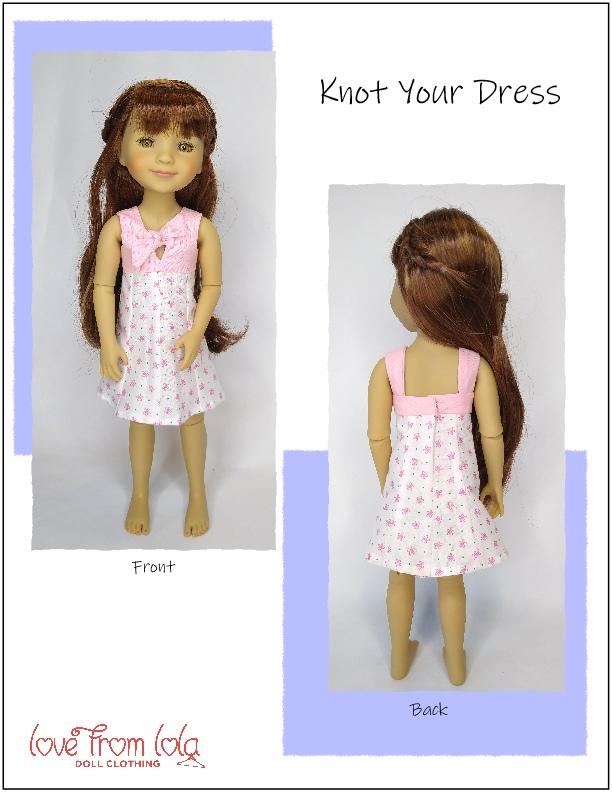 Knot Your Dress Doll Clothes Pattern for 15" Ruby Red Fashion Friends™
