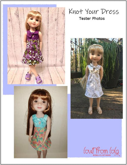 Knot Your Dress Doll Clothes Pattern for 15" Ruby Red Fashion Friends™