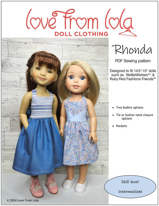 Rhonda 14.5-15" Doll Clothes Pattern