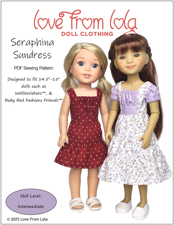 Seraphina Sundress 14.5-15" Doll Clothes Pattern
