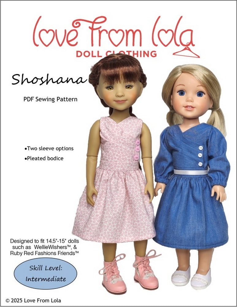 Shoshana 14.5-15" Doll Clothes Pattern