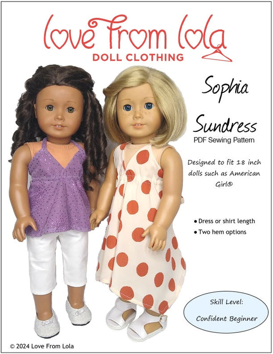 Sophia Sundress 18" Doll Clothes Pattern