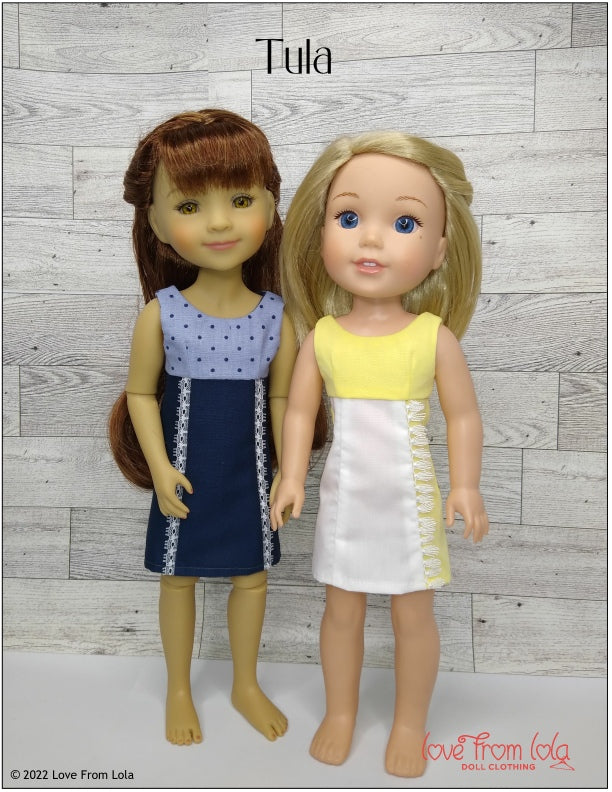 Tula Dress 14.5-15" Doll Clothes Pattern