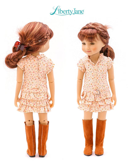 Faraway Downs Dress 14.5-15" Doll Clothes Pattern