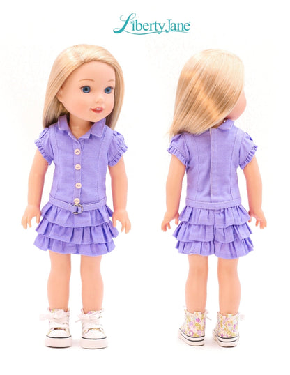 Faraway Downs Dress 14.5-15" Doll Clothes Pattern