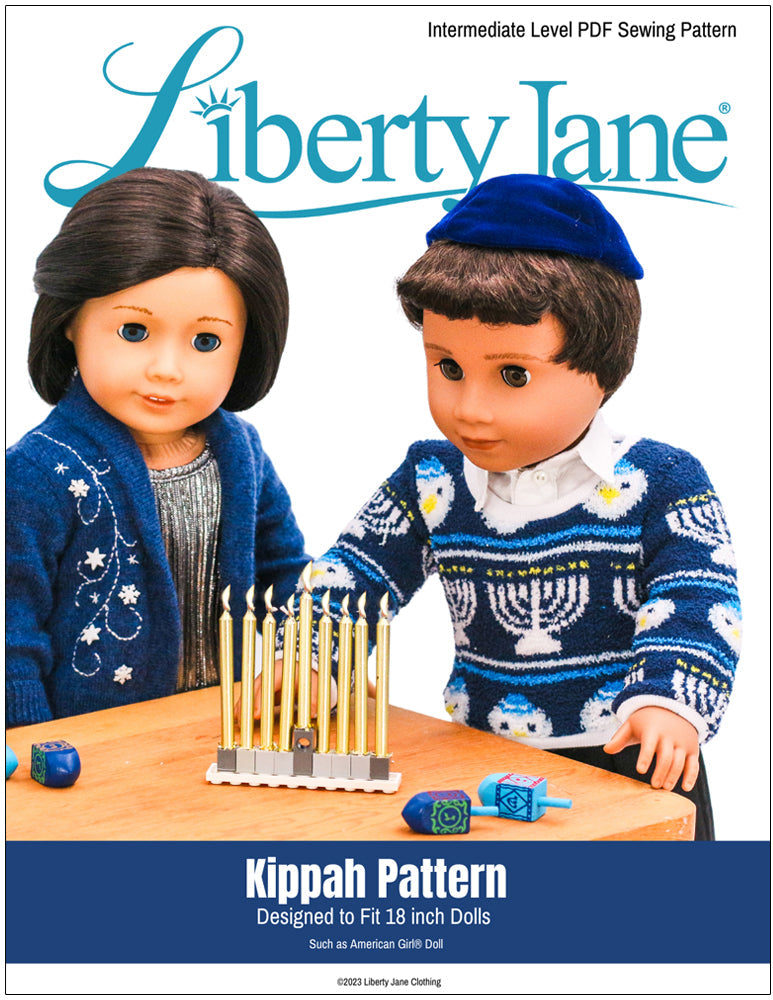 Kippah 18” Doll Clothes Pattern