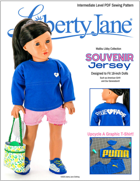 Souvenir Jersey 18" Doll Clothes Pattern