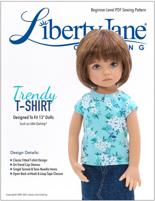 FREE T-Shirt Pattern For Little Darling Dolls