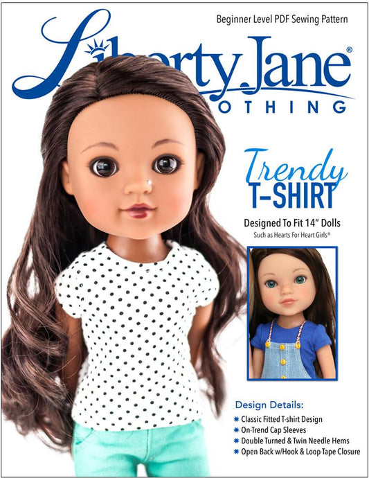 FREE T-Shirt Pattern for 13 -14 inch Dolls