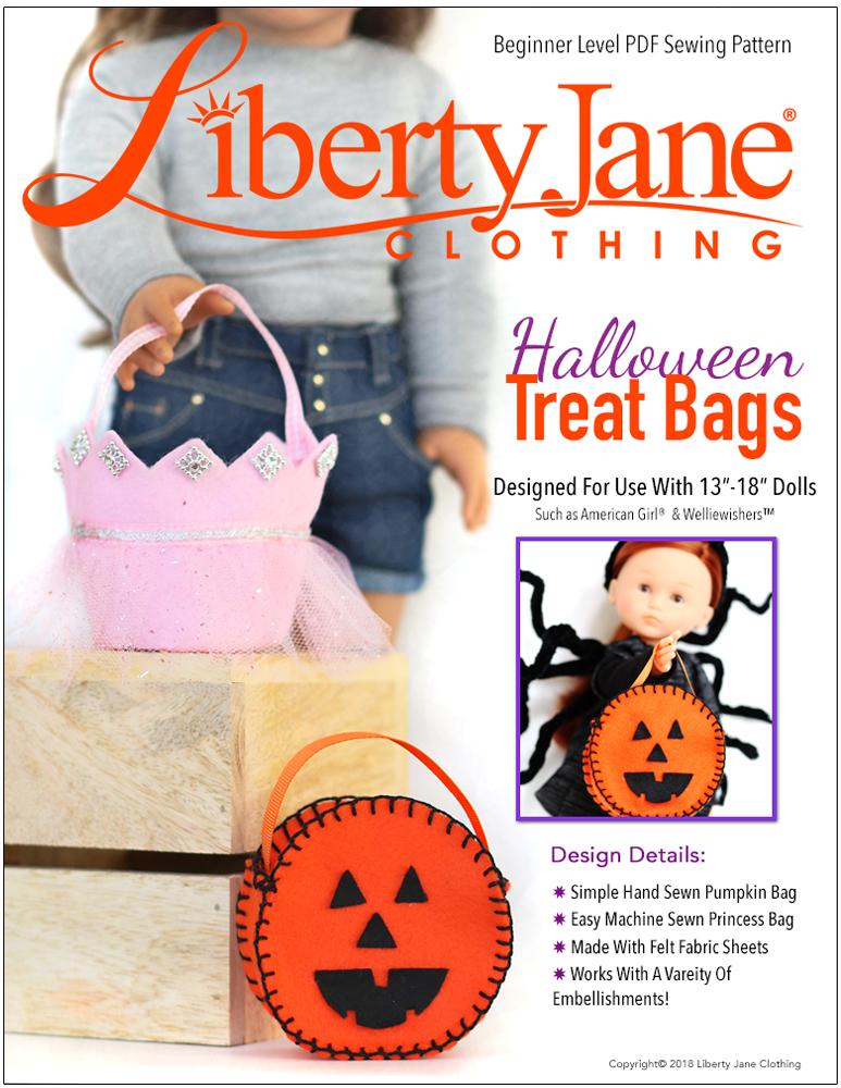 Halloween Treat Bags 13" - 18" Doll Clothes Pattern