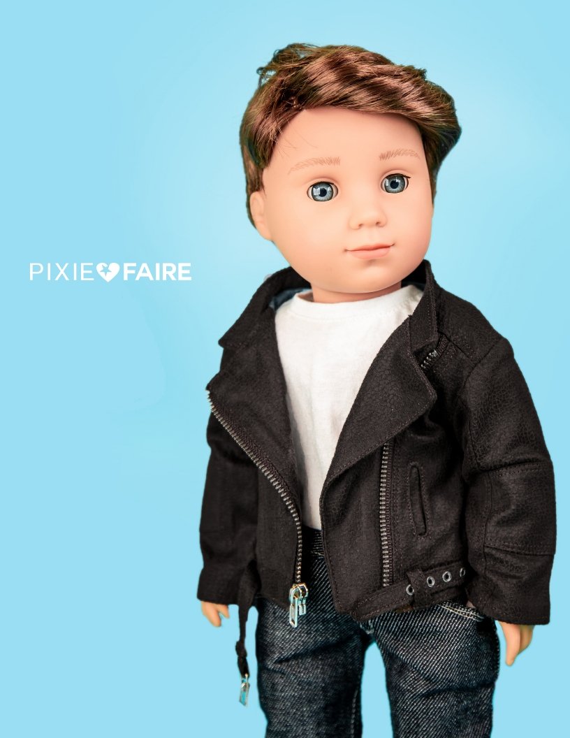 Motorcycle Jacket 18" Doll Clothes Pattern