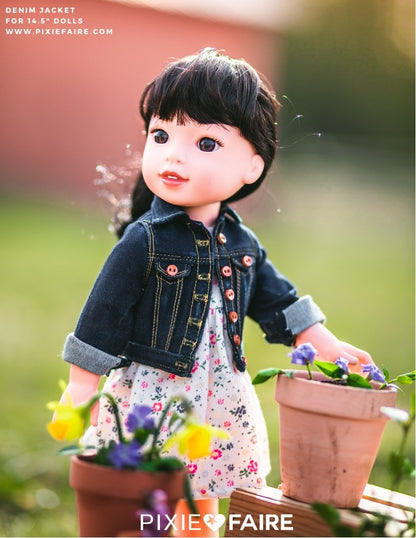 Denim Jacket 14.5" Doll Clothes Pattern