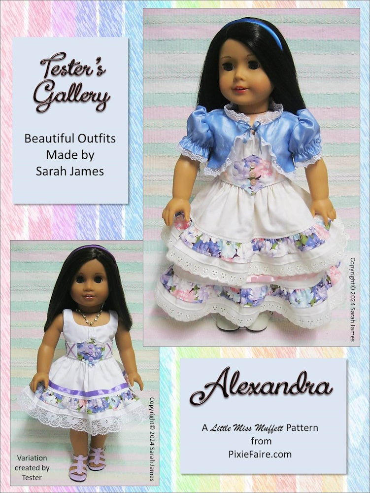Alexandra 18" Doll Clothes Pattern