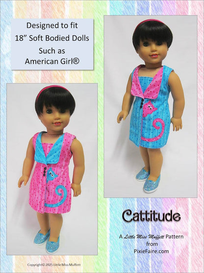 Cattitude 18" Doll Clothes Pattern