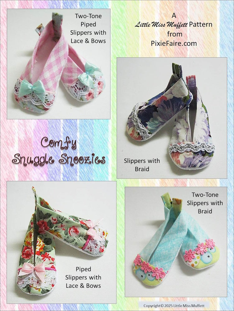 Comfy Snuggle Snoozies 18" Doll Shoe Pattern