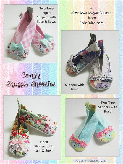 Comfy Snuggle Snoozies 18" Doll Shoe Pattern