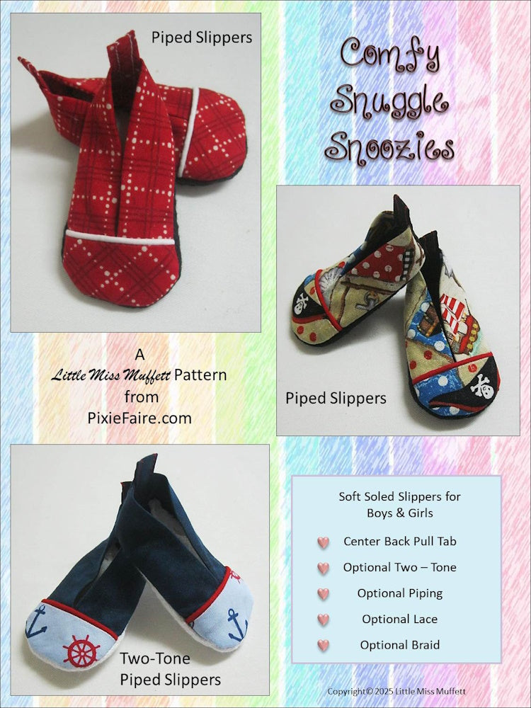 Comfy Snuggle Snoozies 18" Doll Shoe Pattern